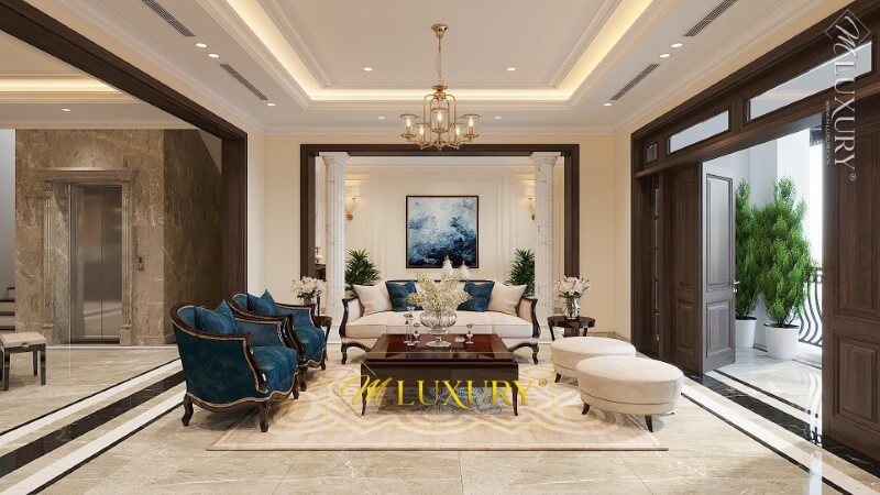 Trang trí nội thất biệt thự tân cổ điển cao cấp tại Việt Hưng Mẫu nội ngoại thất biệt thự tân cổ điển