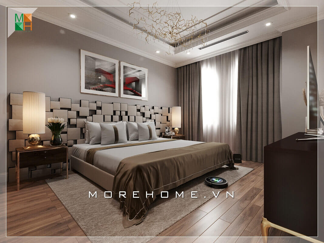 Ấn tượng với mẫu thiết kế nội thất phòng ngủ độc đáo, lạ mắt cho chung cư, nhà phố, biệt thự tone màu trầm đẳng cấp. Mẫu nội thất biệt thự đẹp