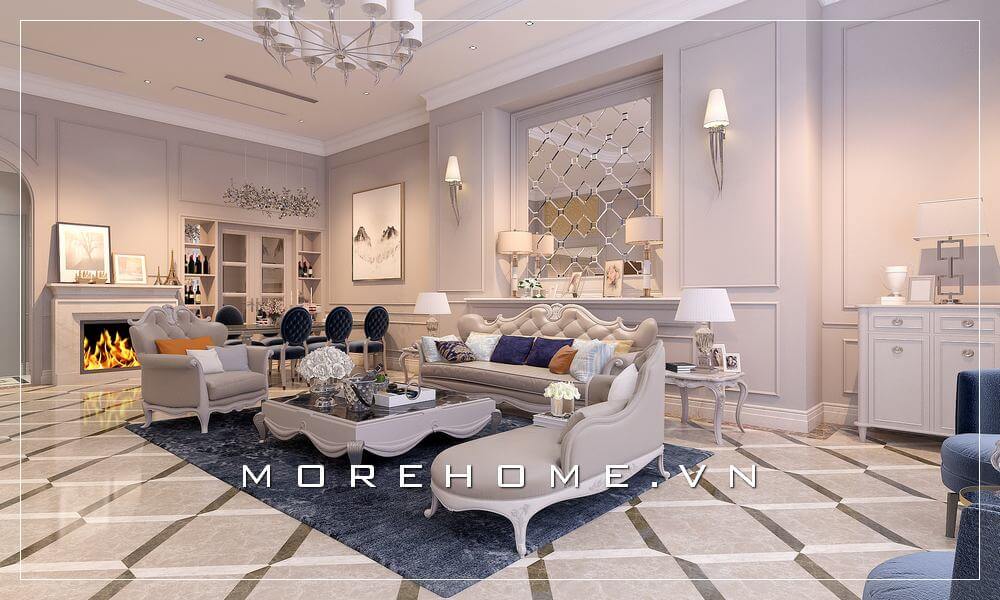 Đắm say với các mẫu sofa chung cư tân cổ điển đẹp cuốn hút