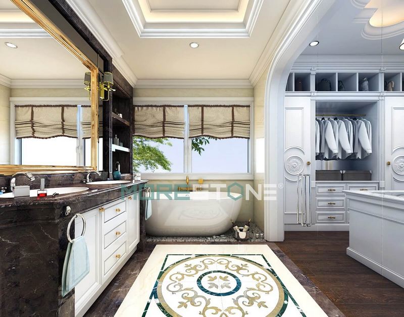 Đá hoa văn lát nền phòng tắm sự lựa chọn tuyệt vời cho các thiết kế phòng tắm sang trọng